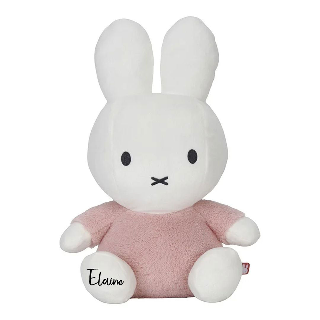 Fluffy bunny cuddly toy, 35 cm, pink | Miffy x Tiamo