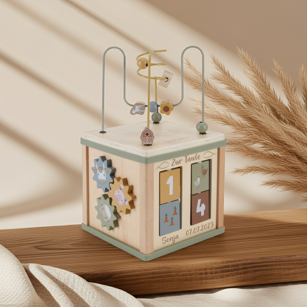 Little Farm Activity Cube - For the Christening