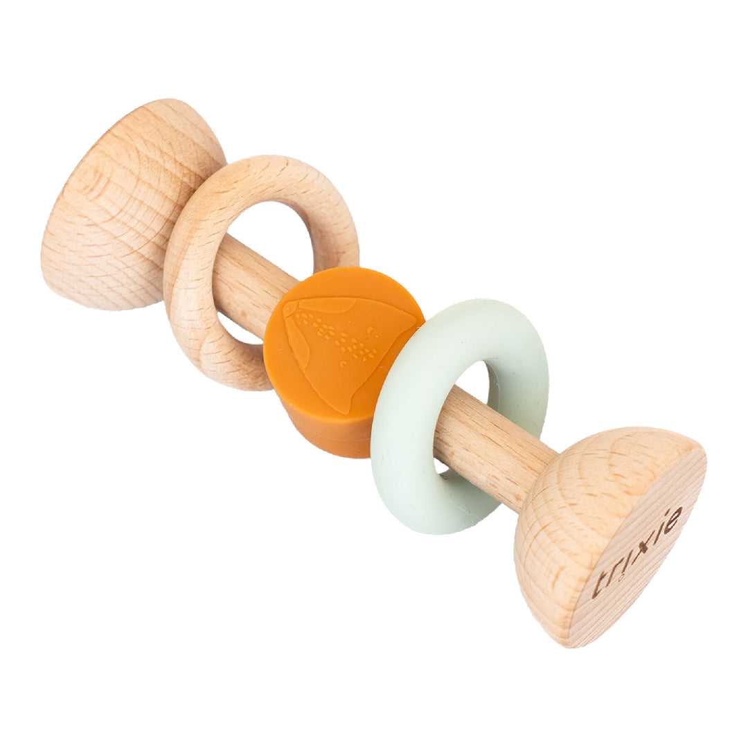 Rattle made of wood and silicone - Mr. Fox | Trixie