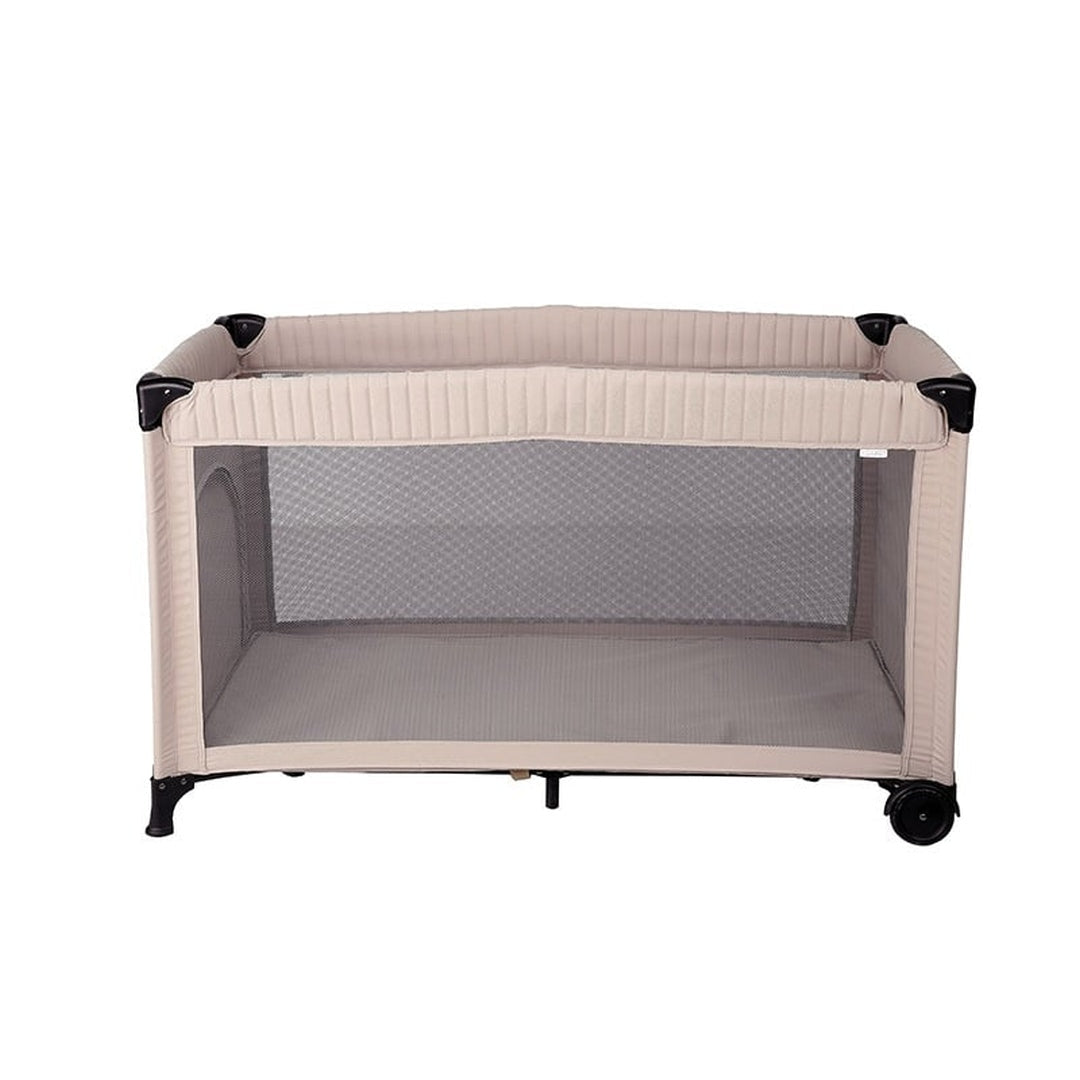 Travel cot in bag, beige