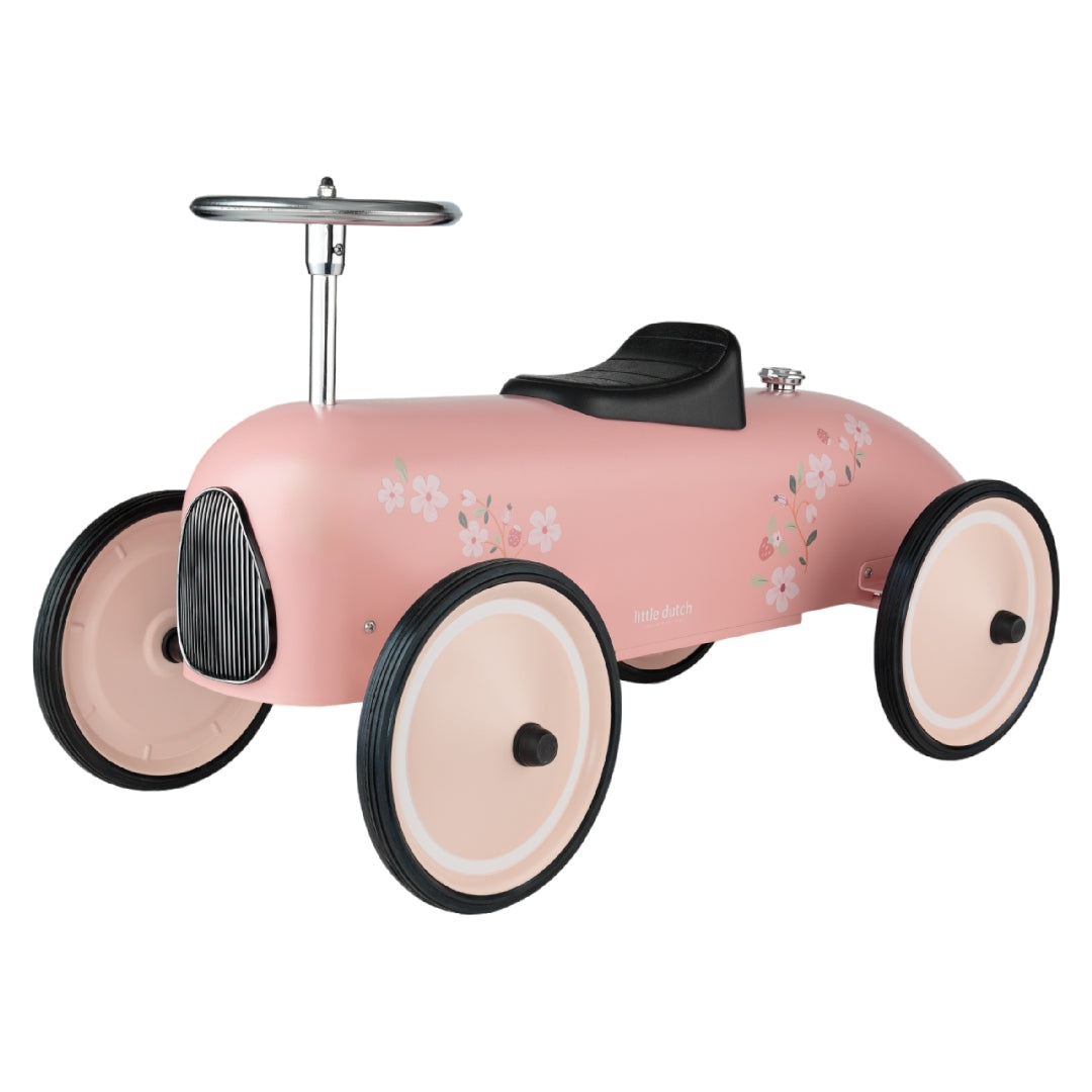 Retro Ride-On Car Pink | Little Dutch