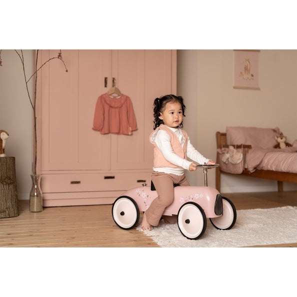 Retro Ride-On Car Pink | Little Dutch