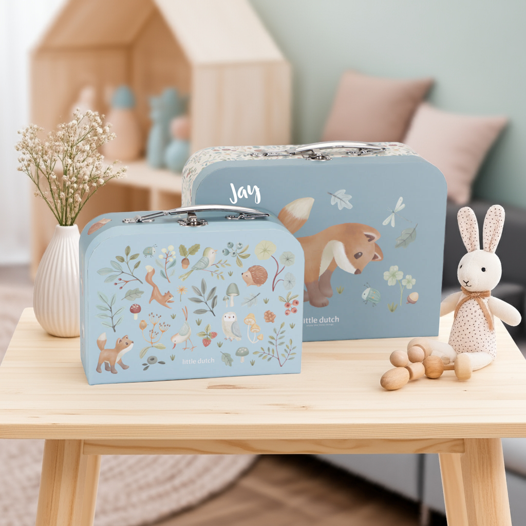 Forest Friends luggage set, blue