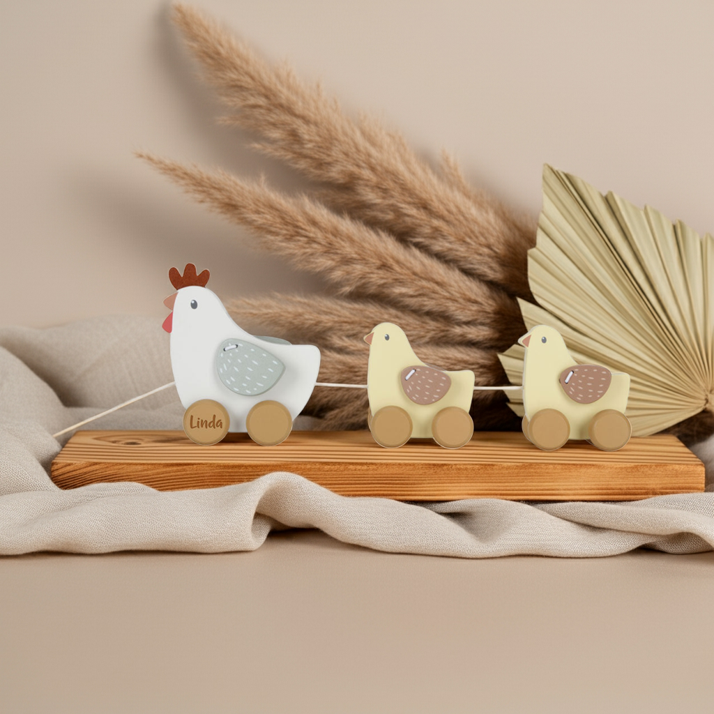 Pull-along chickens Little Farm