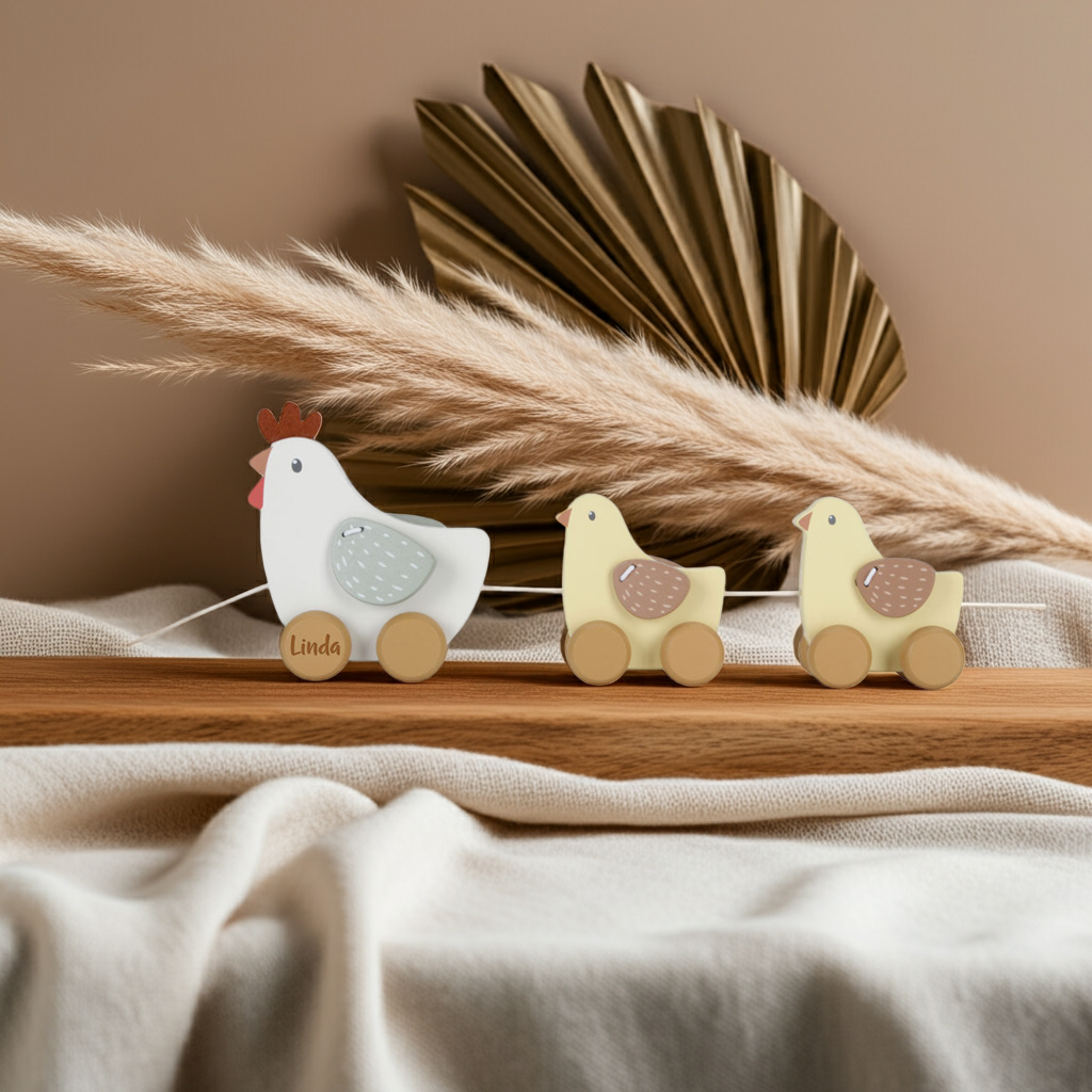 Pull-along chickens Little Farm