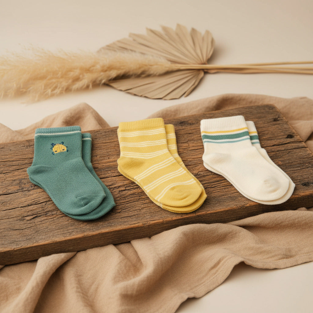 Socks set with three multi - 17/19 = 6-12 months | Little Dutch