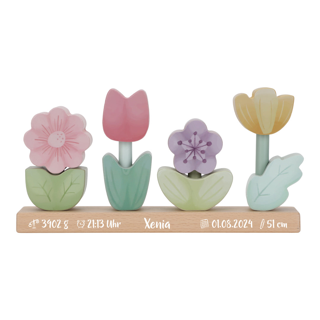 Stackable Flowers Fairy Garden "For Birth"