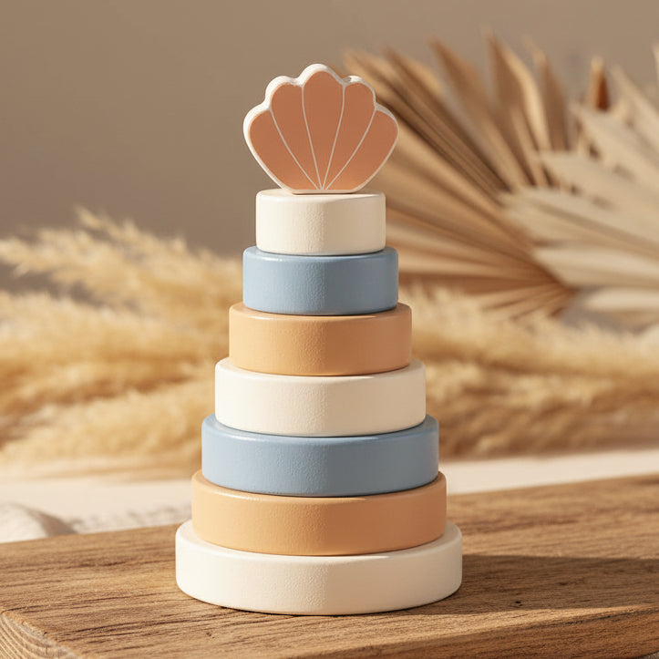 Stacking tower blue "shell" | Jollein