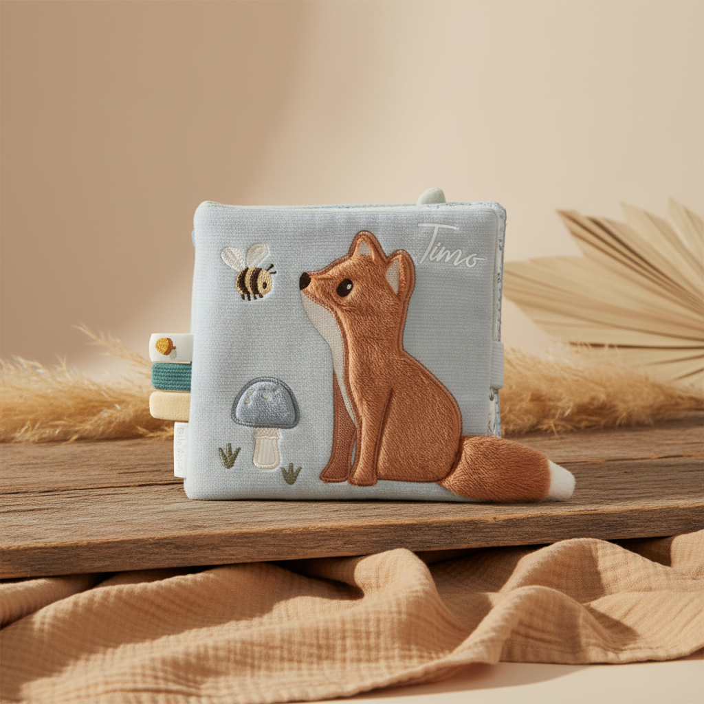 Fabric book with activities Forest Friends