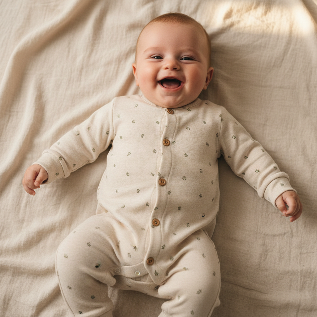 Romper Green Leaves - Little Farm | Little Dutch