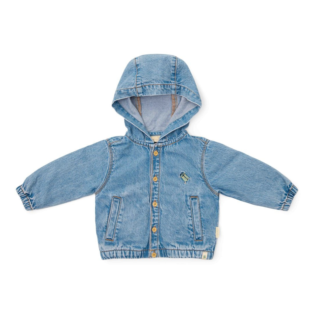 Denim jacket with hood | Little Dutch