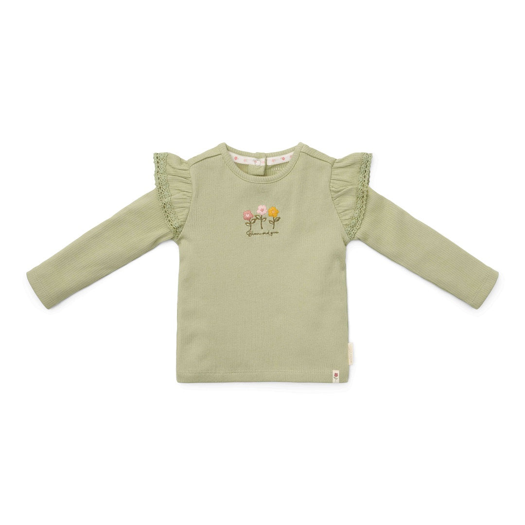 Long-sleeved T-shirt green - 74 - Little Farm | Little Dutch
