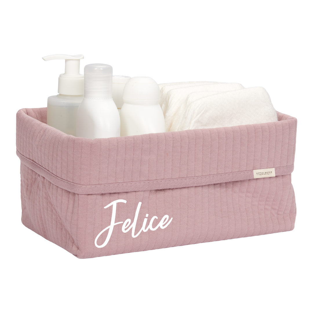 Pure Mauve nursing basket, large | Little Dutch