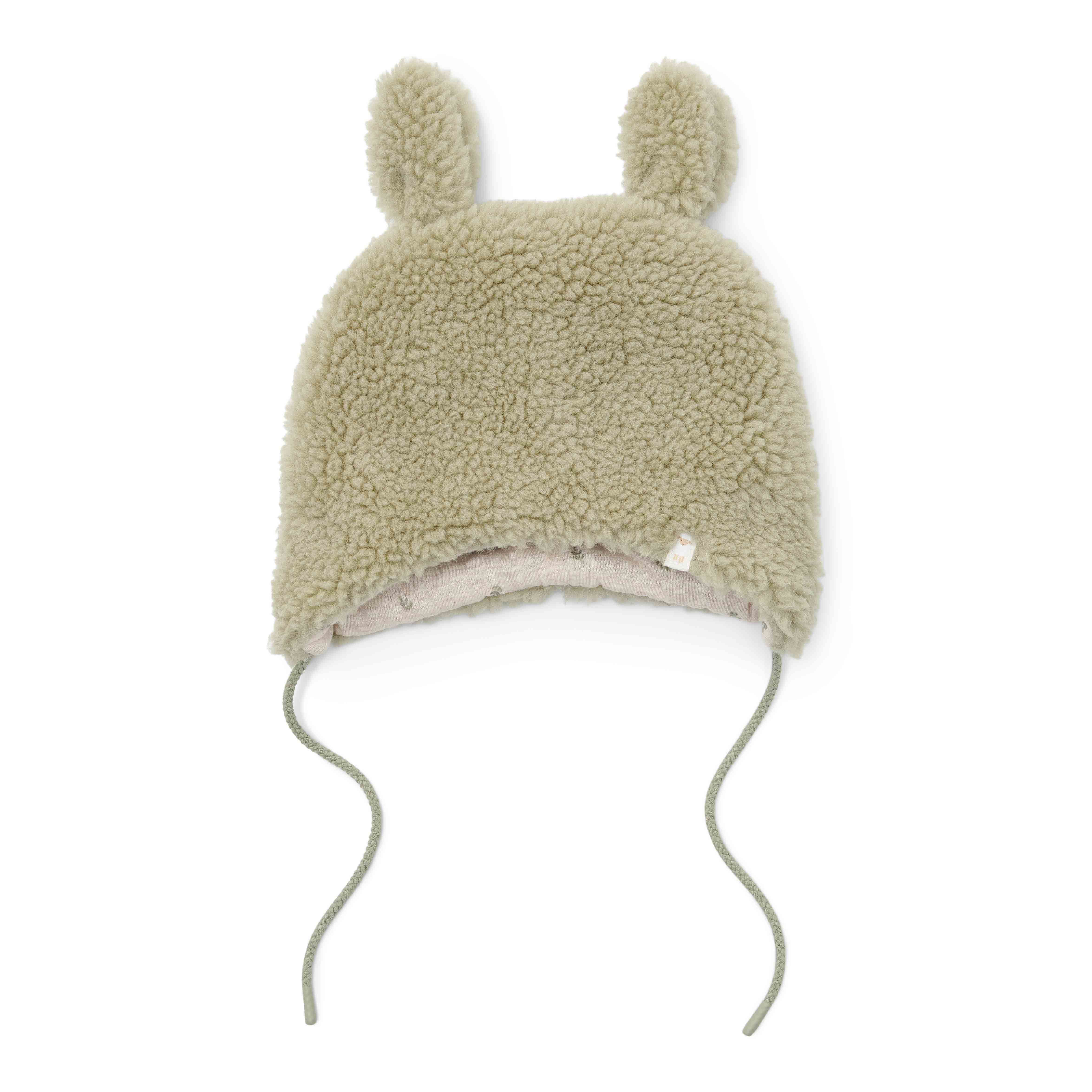 Teddy Hat Soft Green - Newborn Winter Teddy | Little Dutch