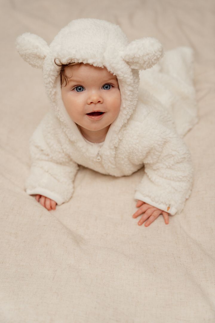 Teddy romper Baby Bunny, Off White | Little Dutch