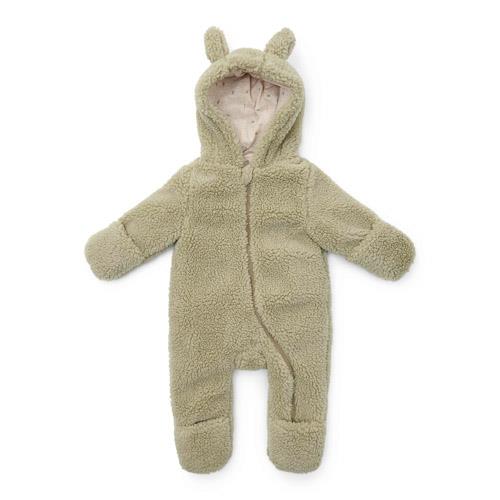 Teddy Romper Soft Green - Newborn Winter Teddy | Little Dutch