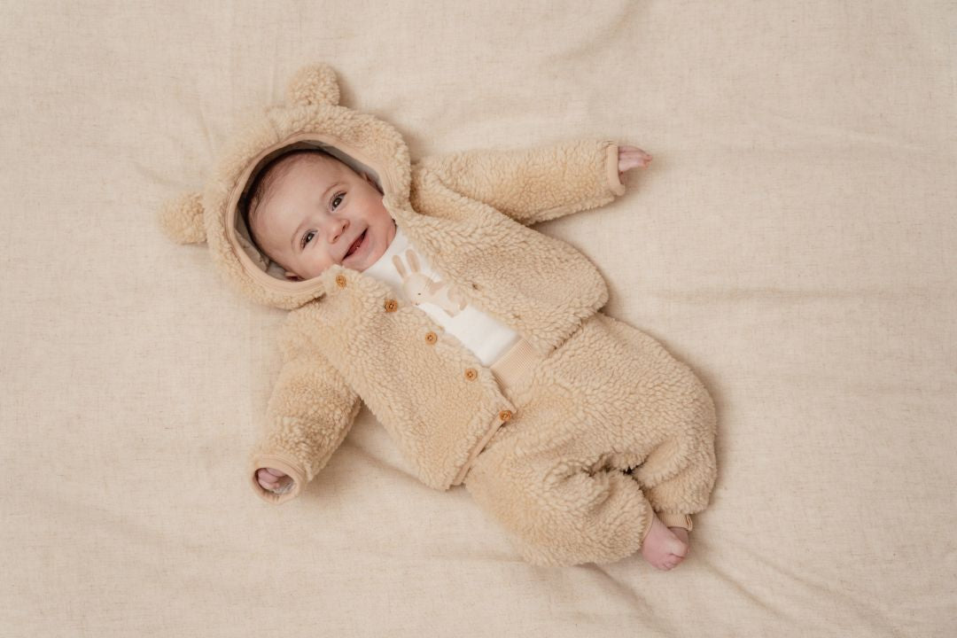 Teddy jacket Baby Bunny, sand | Little Dutch