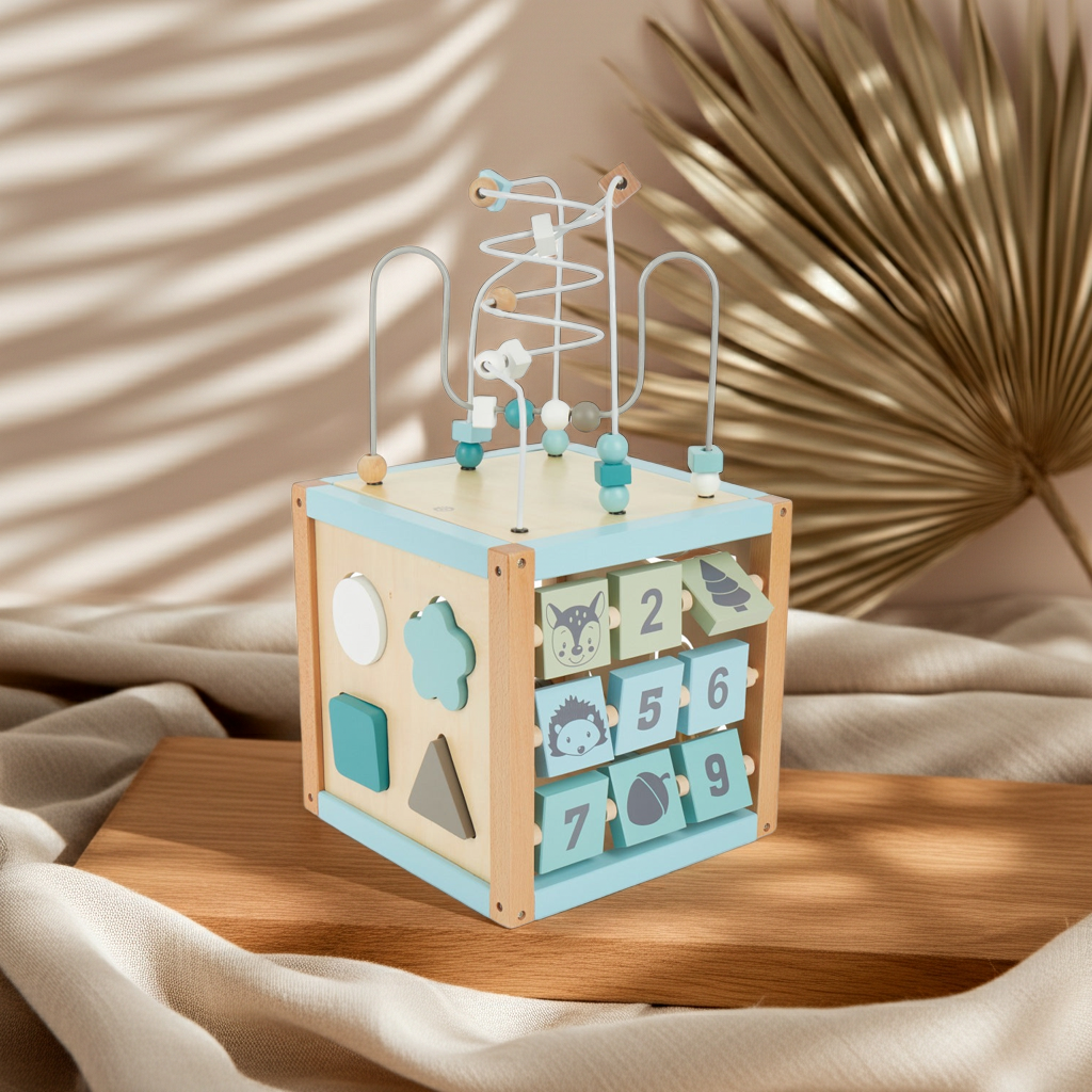 Motor skills cube forest animals XXL wood | bieco