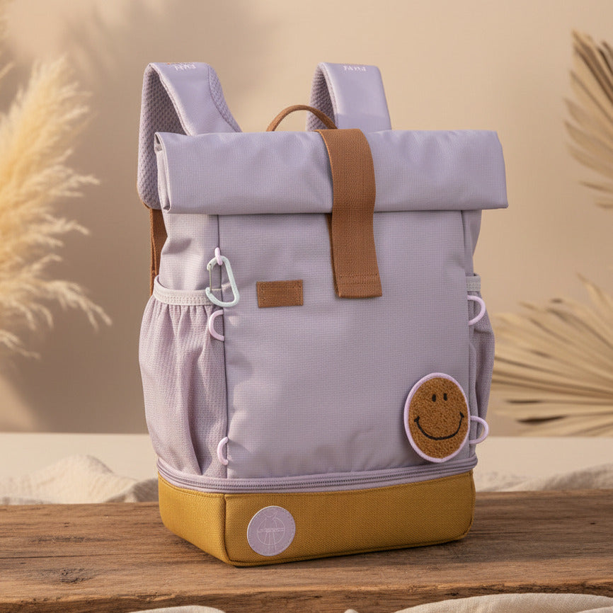 Kindergarten Backpack Rolltop - Little Gang, Purple | Lässig