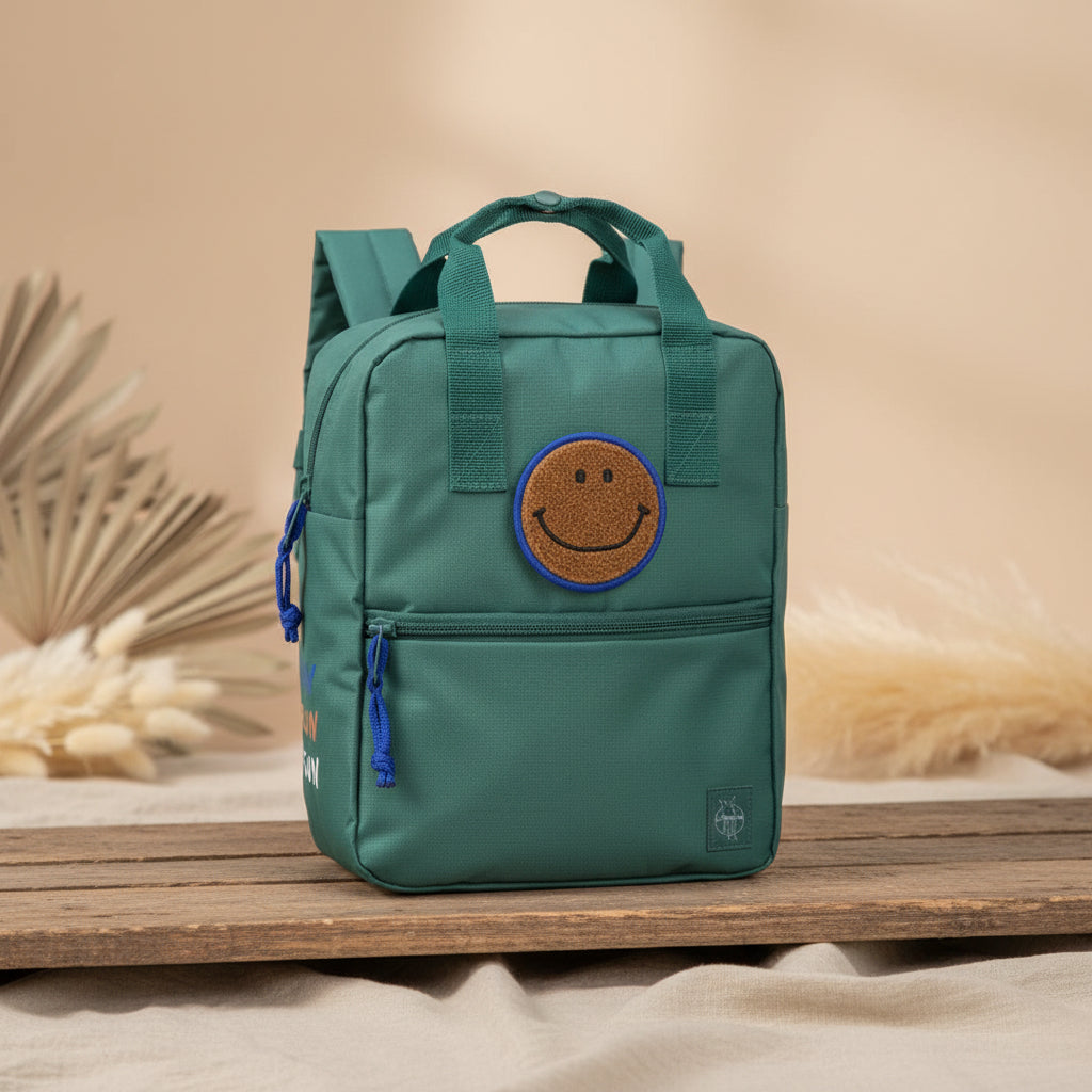 Kindergarten Backpack Square - Little Gang, Dark Green | Lässig
