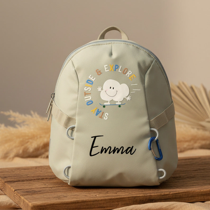 Kindergarten backpack Tiny Outdoor - Clouds, Khaki | Lässig