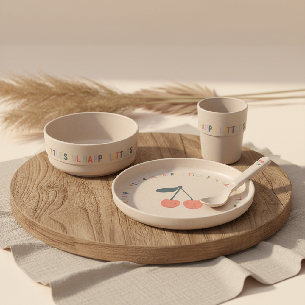 Children's tableware set Happy Fruits - Cherry | Lässig