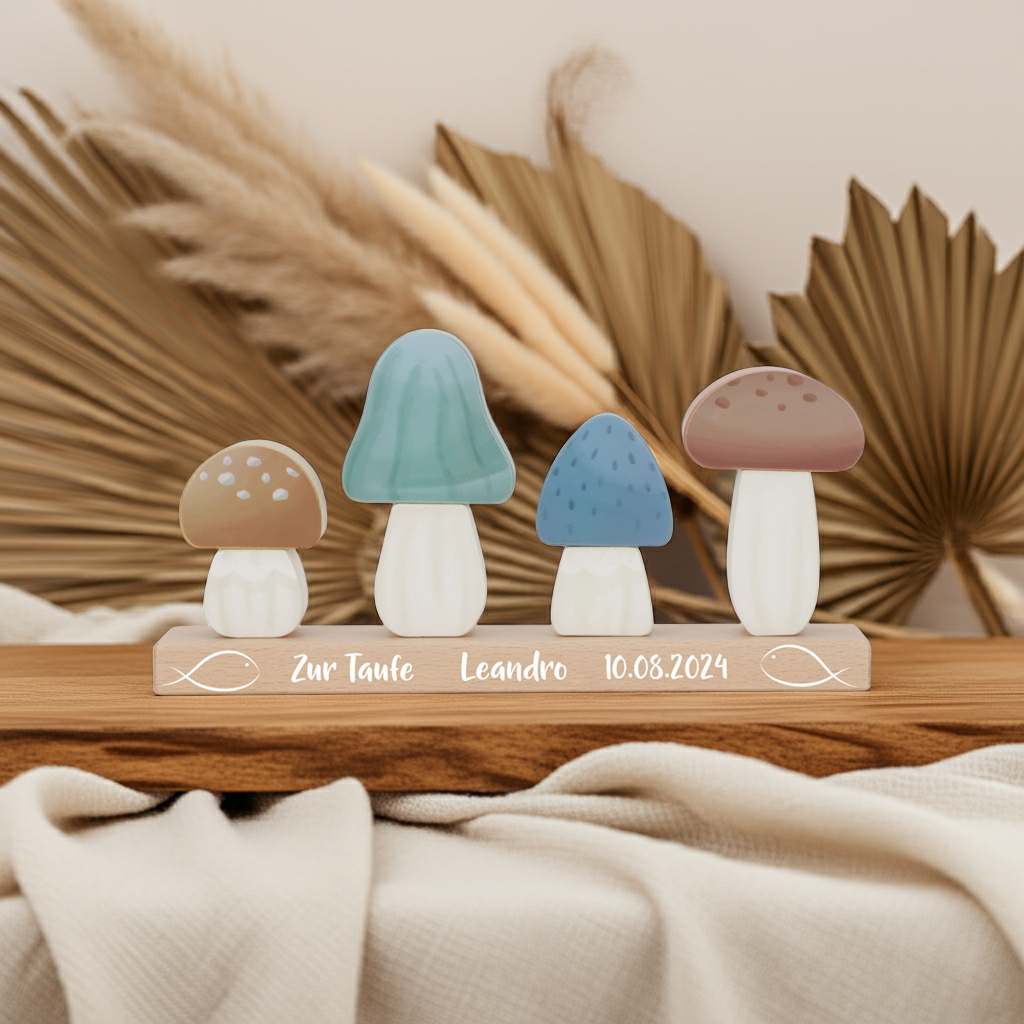 Stackable Mushrooms - Forest Friends "For Baptism"