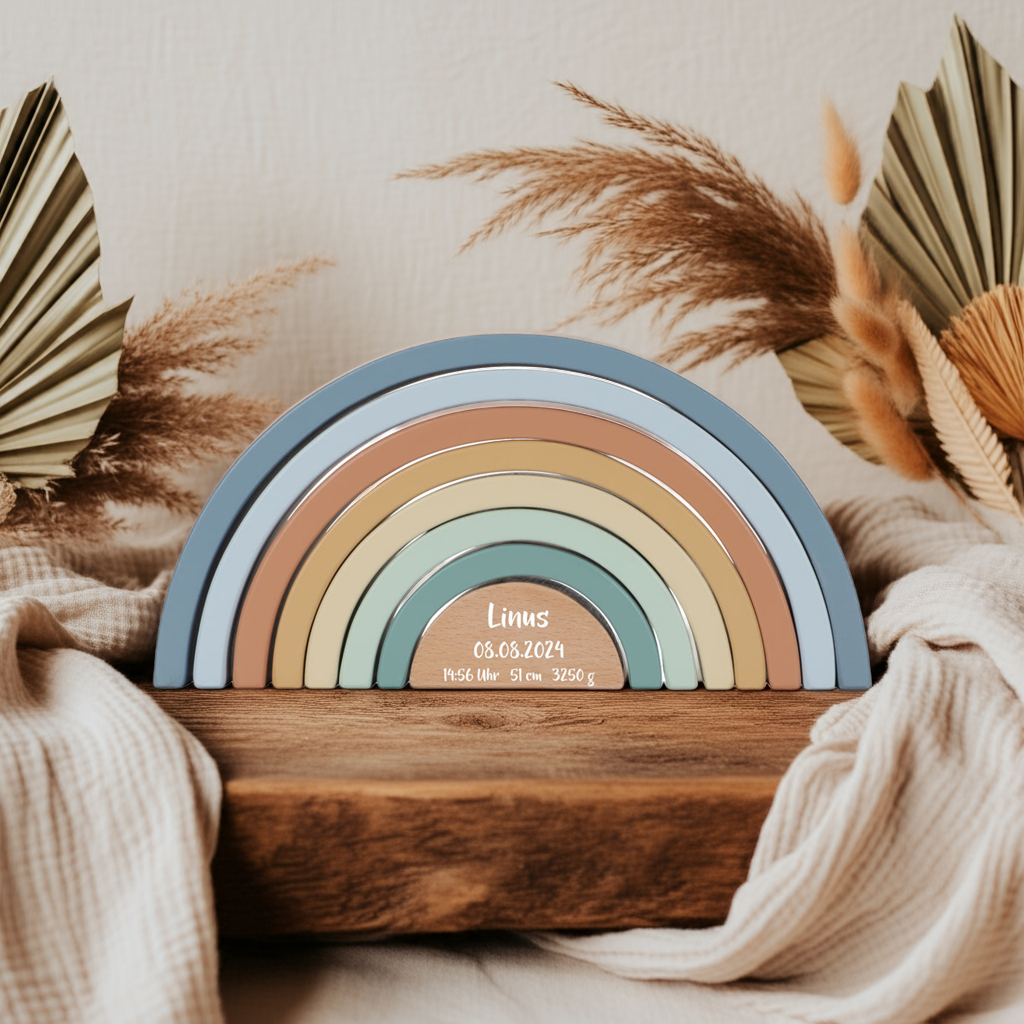 Stackable Rainbow Forest Friends "For Birth"