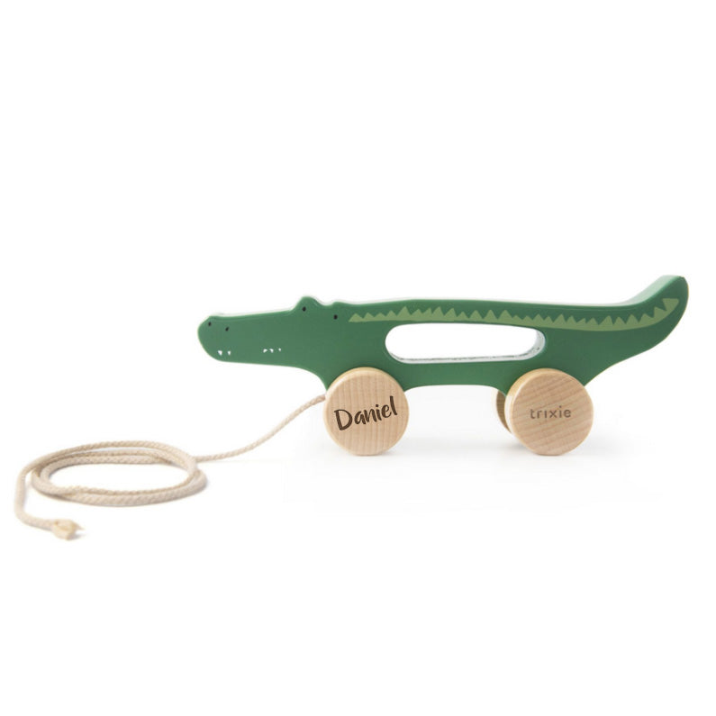 Wooden pull-along toy - Mr. Crocodile | Trixie