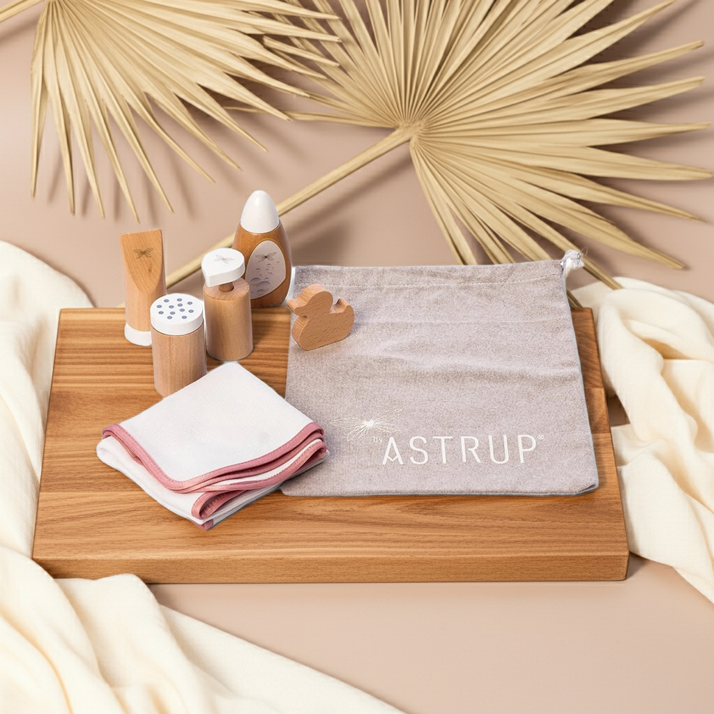 Doll accessories care set 7-piece pink white natural | byAstrup