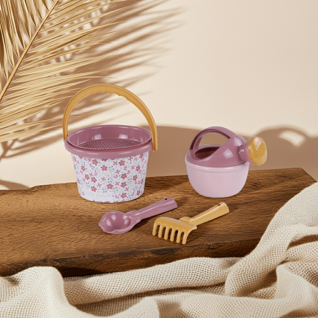 5-piece beach set Pink Flowers | Little Dutch