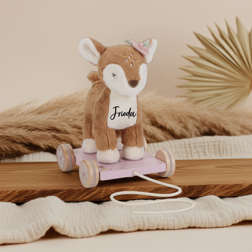 Pull-along toy deer - Fairy Garden