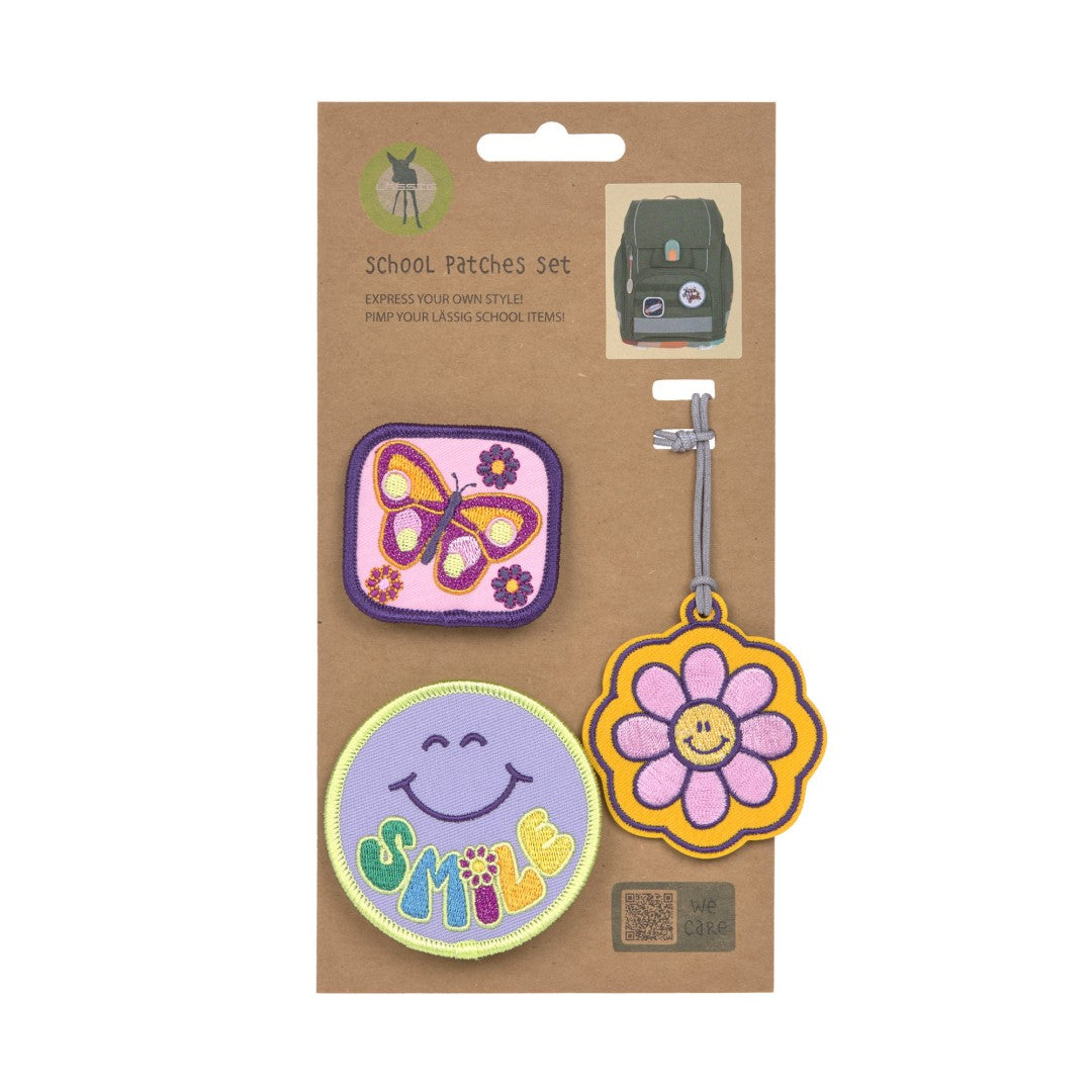 School bag patches and pendants flowers | Lässig