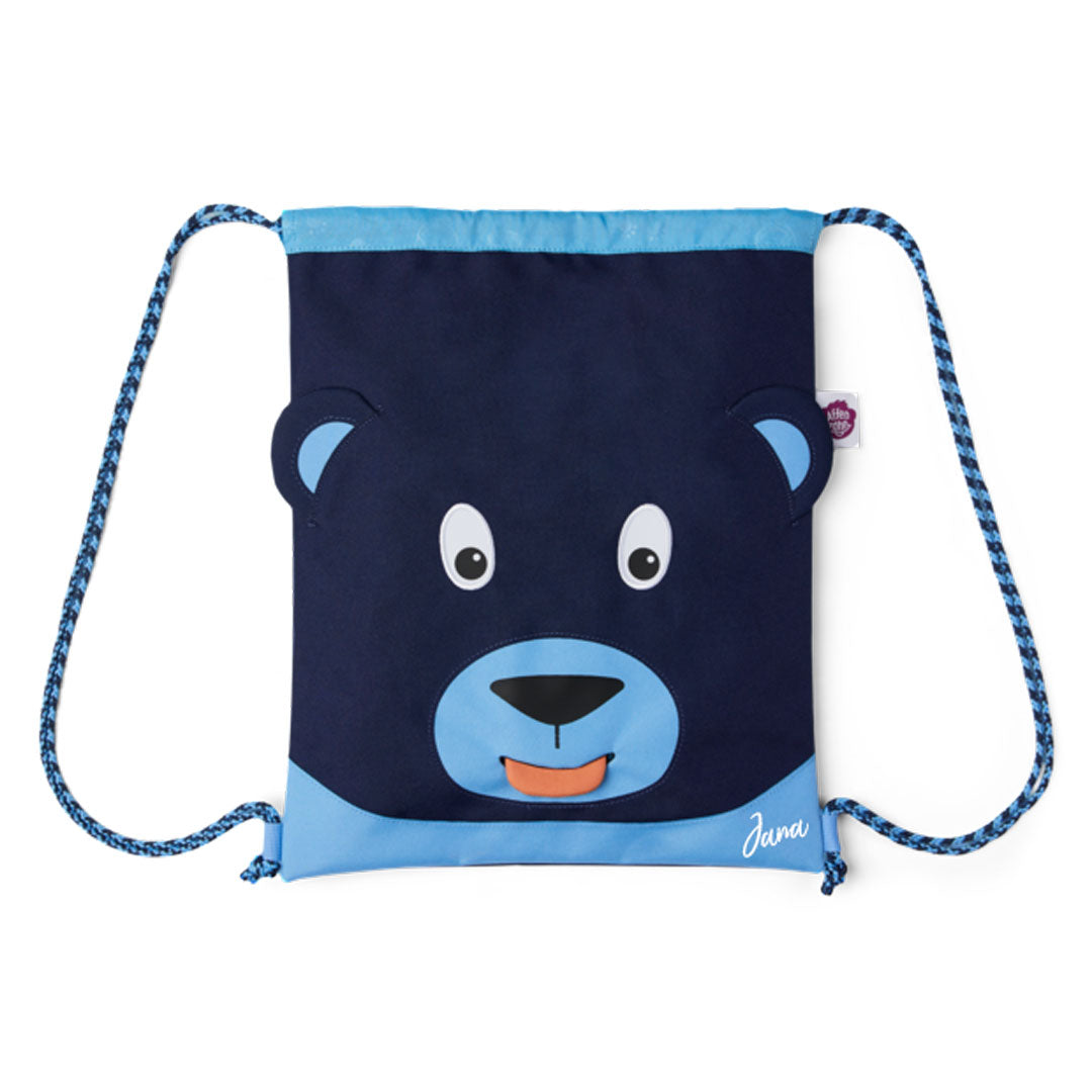 Bear sports bag, blue | Affenzahn