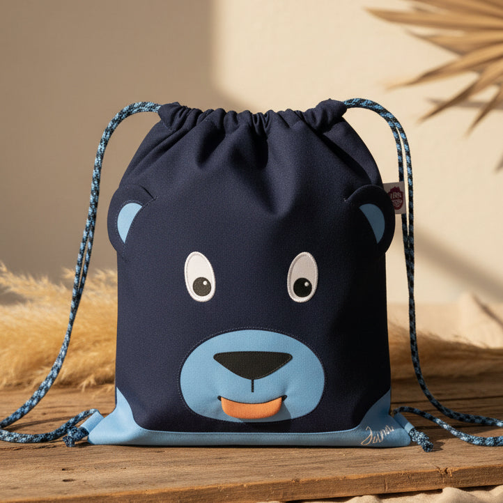 Bear sports bag, blue | Affenzahn