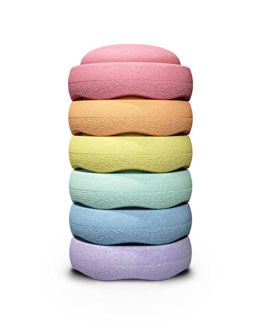 Stapelstein Original set of 6 rainbow pastel | Stapelstein