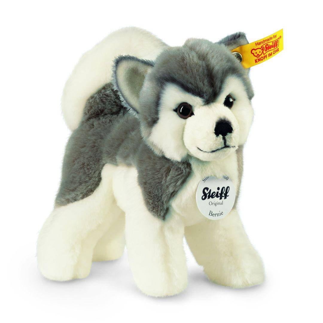 Cuddly toy Husky Bernie 17 cm, grey/white | Steiff