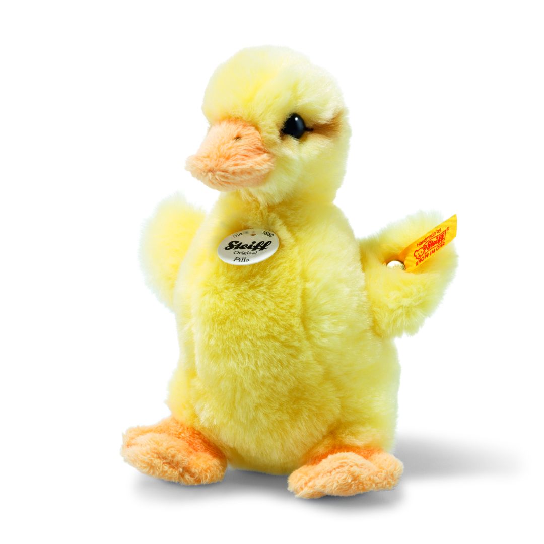 Soft toy duckling Pilla 14 cm, yellow | Steiff