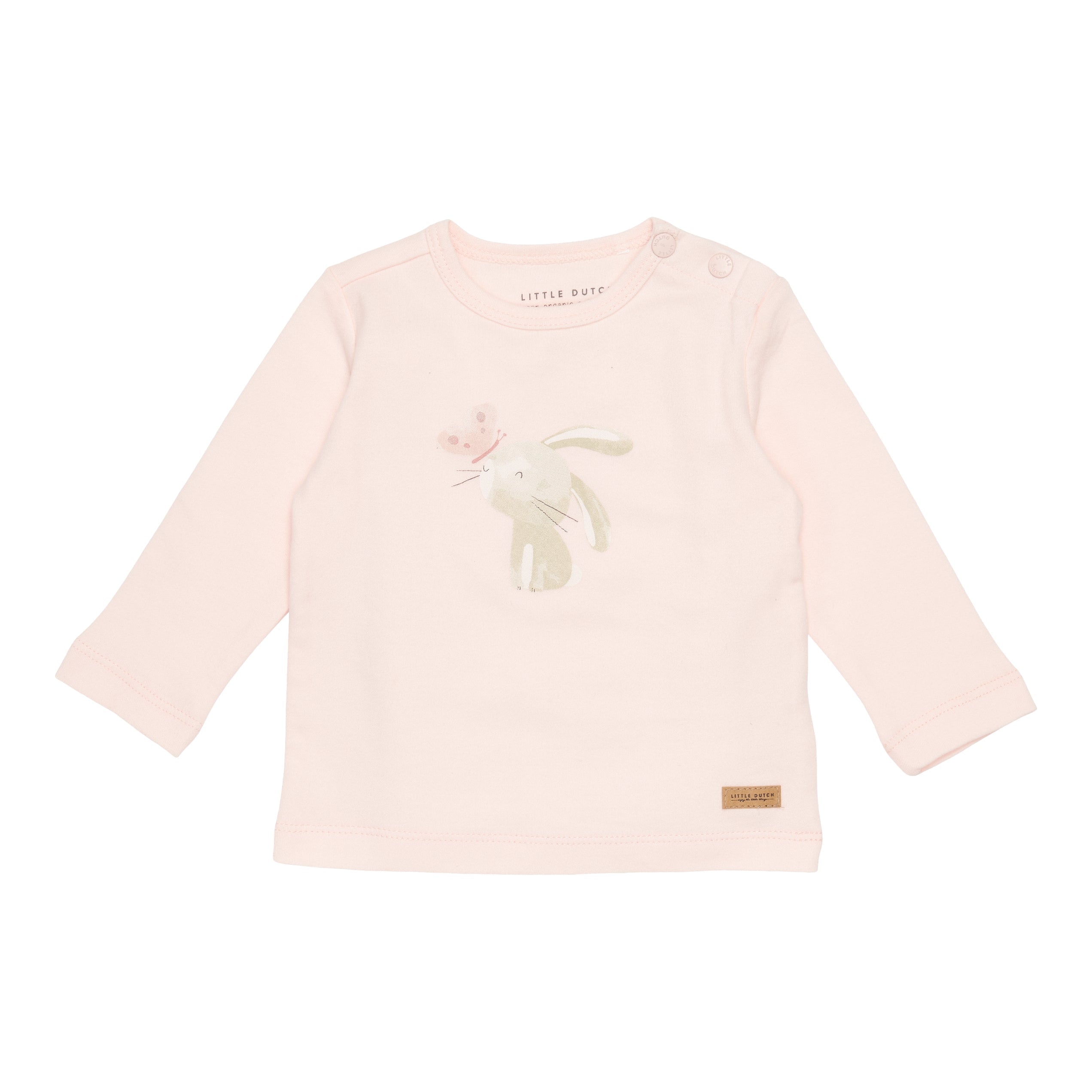 Long-sleeved shirt Flowers &amp; Butterflies Bunny Butterfly Pink | Little Dutch