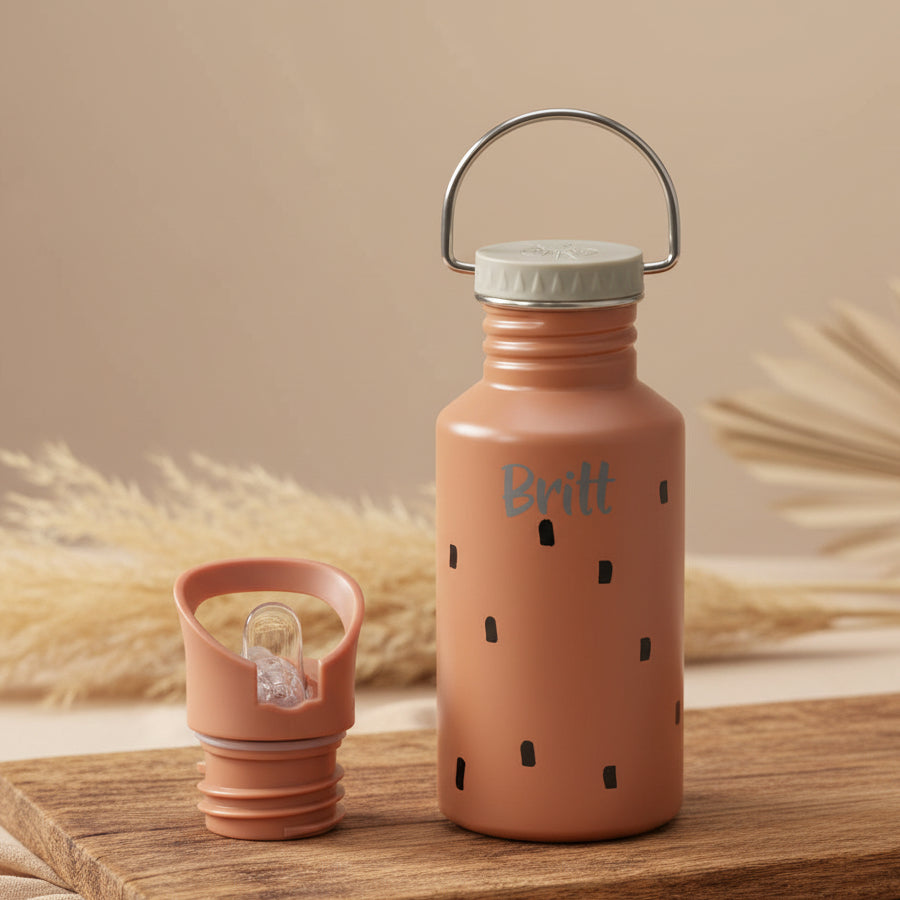Children's drinking bottle - stainless steel, Happy Prints Caramel | Lässig