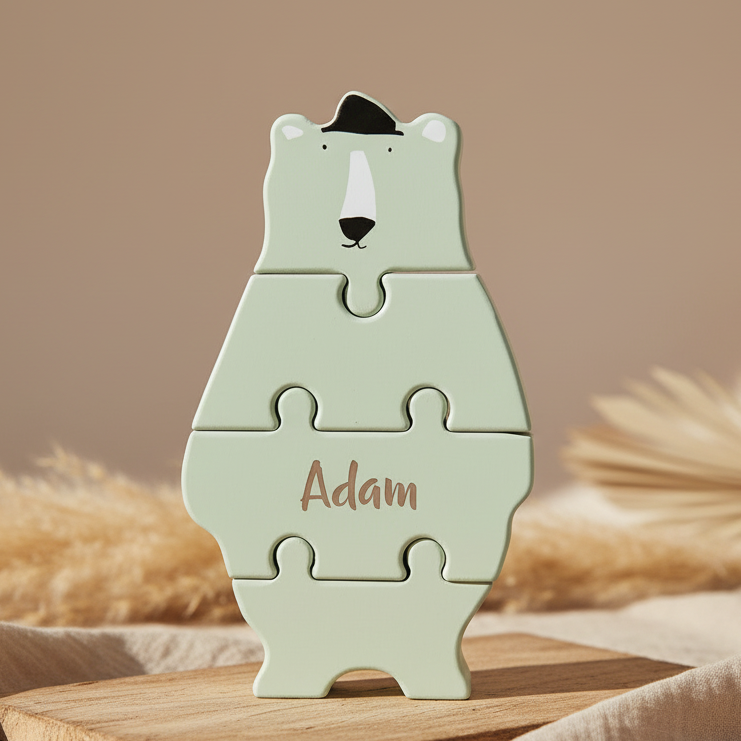 Wooden puzzle figure – Mr. Polar Bear | Trixie