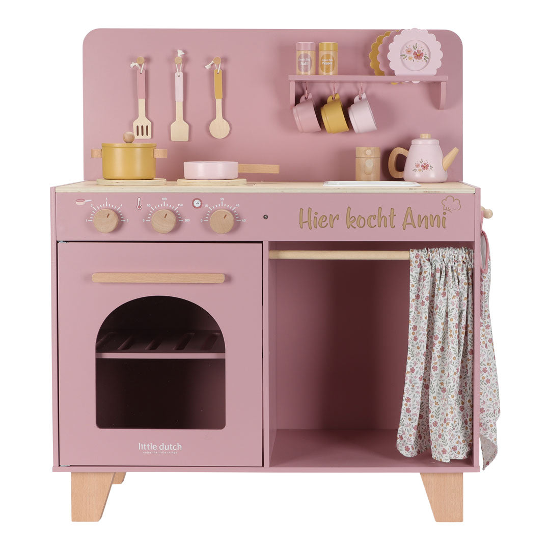 Pink play kitchen