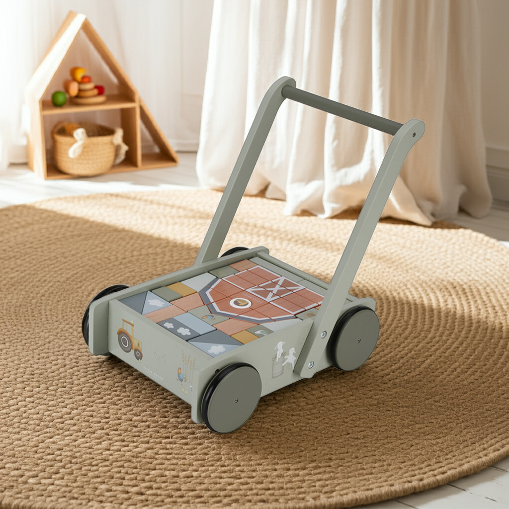 Little Farm | Little Dutch baby walker with building blocks