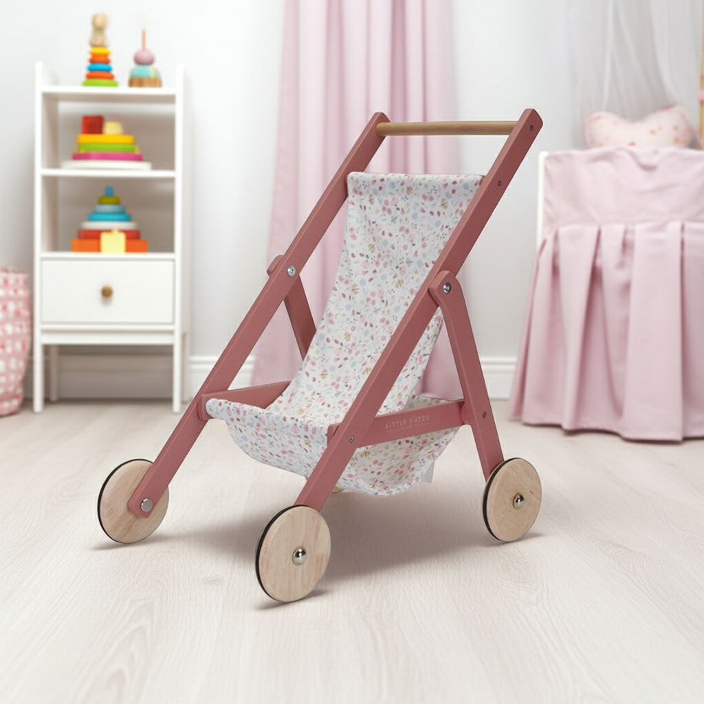 Doll buggy - Flowers &amp; Butterflies