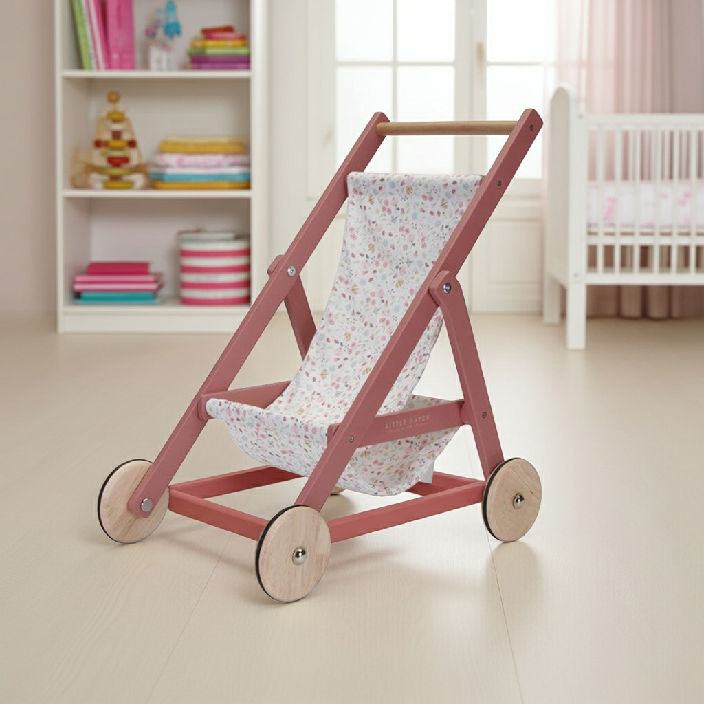 Doll buggy - Flowers &amp; Butterflies