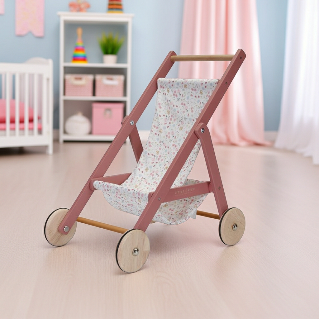 Doll buggy - Flowers &amp; Butterflies