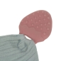 Preview: Schnuffeltuch mit Beißhilfe Kautschuk rosa/mint | Lässig