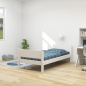 Mobile Preview: Einzelbett mit Pfosten, weiß | Flexa