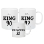 Mobile Preview: Kunststofftasse Set - King/Queen/Prince:ss | Schmatzepuffer