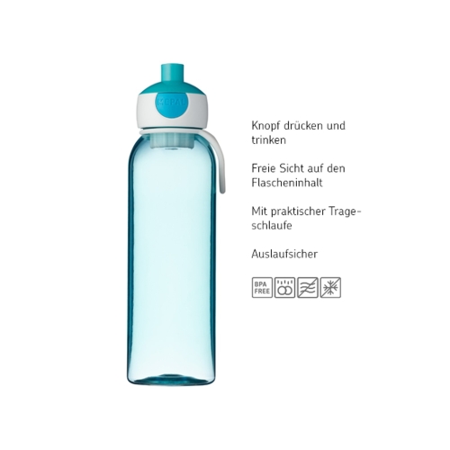 Trinkflasche Pop-up 500 ml - Blau | Mepal